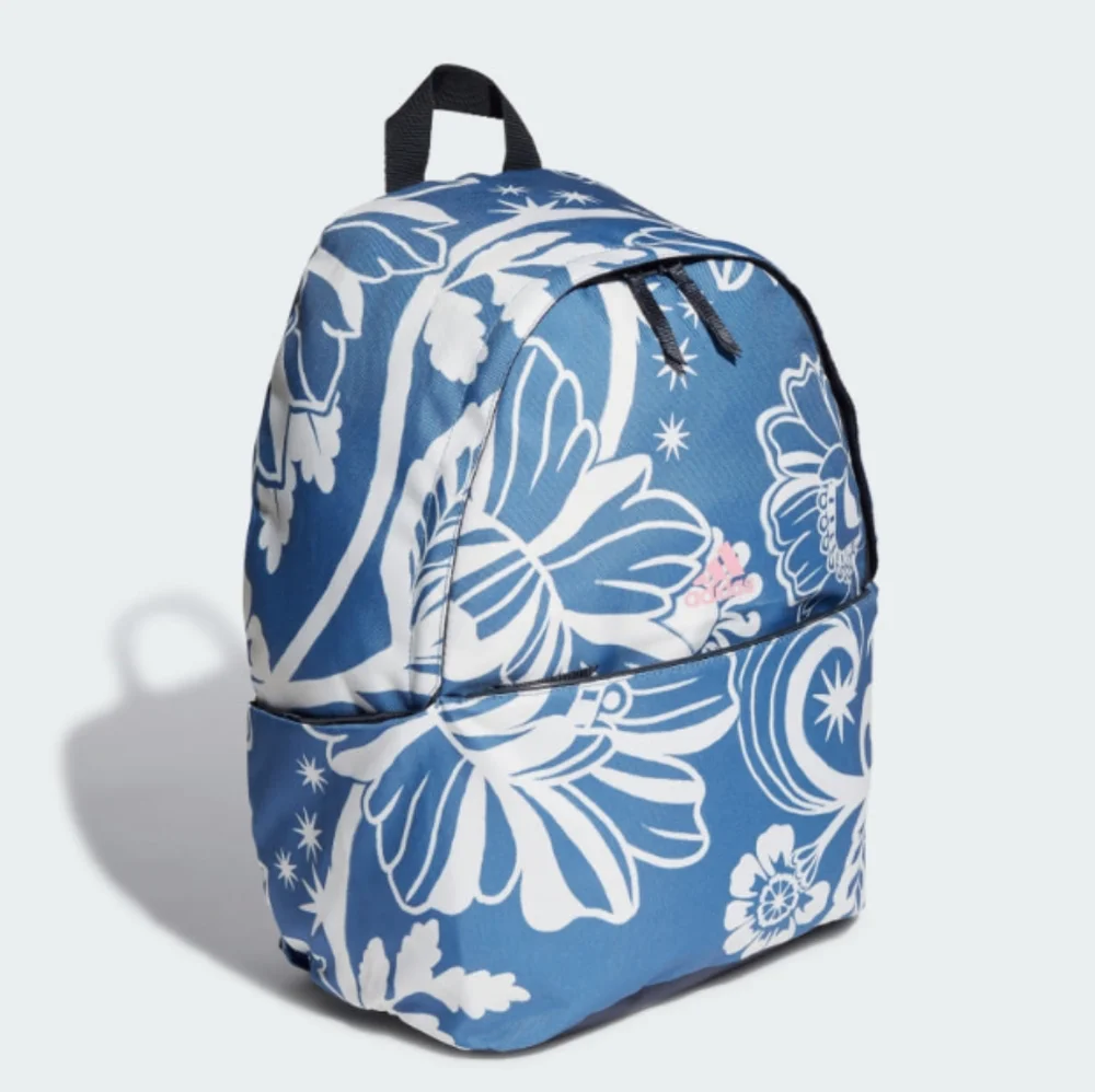 NWT FARM Rio Backpack Adidas Collaboration Botanical Print Blue And White